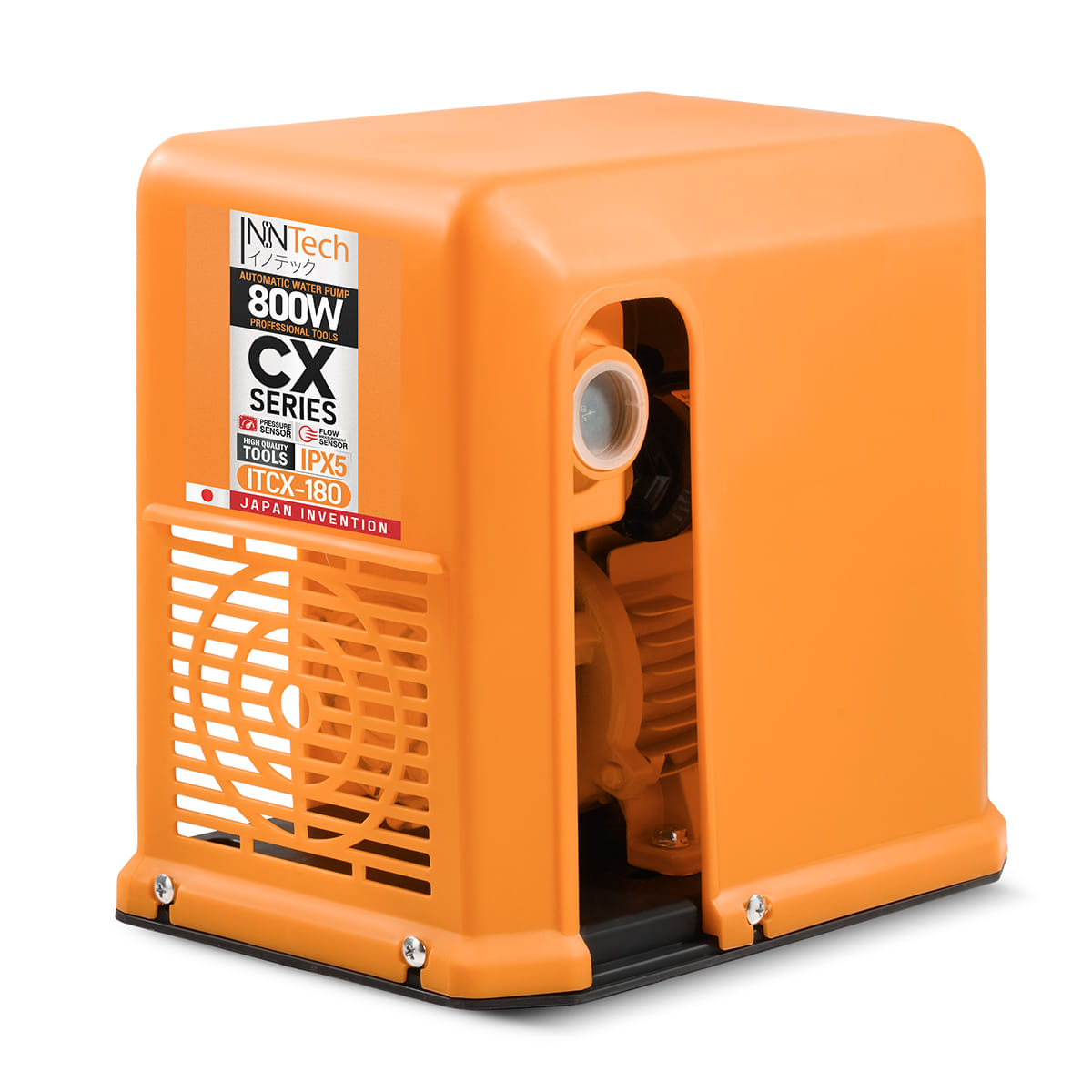 ปั๊มน้ำอัตโนมัติ INNTECH รุ่น ITCX-180 CX SERIES 800W ฝาครอบสีส้ม